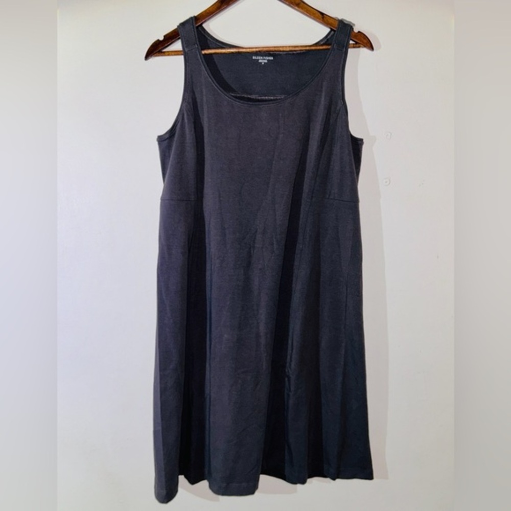 Eileen Fisher Stretch Organic Cotton Jersey Tank Dress SIZE MEDIUM
